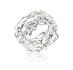 Unique Filigree Wirework Wide Band Sterling Silver Ring (Size 6,7,8,9,10) 
