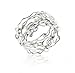Unique Filigree Wirework Wide Band Sterling Silver Ring (Size 6,7,8,9,10)