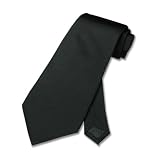 100% SILK Solid BLACK Neck Tie. Men's NeckTie.