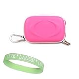 Hot Pink (Magenta) Eva Slim Carrying Case For Kodak Digital Camera Models: Kodak EasyShare C530 EasyShare c533 EasyShare C643EasyShare v570 EasyShare v530 EasyShare v550 EasyShare C763 EasyShare V705 + Live*Laugh*Love Wristband FREE!!!