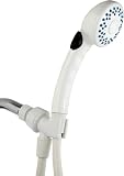 Peerless 76112WH Universal Showering Components, Full Spray Push Button Hand Shower Unit, White