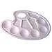 HERLITZ - palette peinture en plastique, ovale, blanche, 6 godets ronds, 4 bacs de m�lange, avec passe-doigt, dimensions: 23,5 x 17 cm (08643033)
