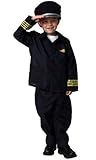 Airline Pilot DressUp Halloween Career Play Costume Size 4/6