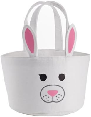 Easter Bunny White Felt Basket