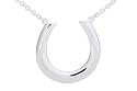 Sterling Silver Horseshoe Pendant Necklace