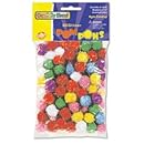 Creativity Street&reg; Glitter Pompons, 1/2" Multicolored Glitter Poms, Assorted Colors, 80/Pack