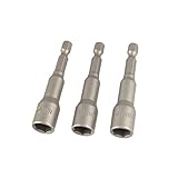 uxcell　ソケットビット　ドライバービット　六角ソケット　磁気　スパナビット　　ツール　3個セット