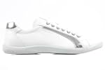 Prada baskets homme en cuir plume blanc