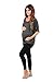 R&C Women's Dolman Sleeve Maternity Tunic Top - Made in USA, Charcoal, Medium