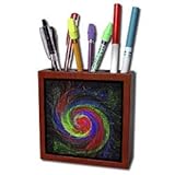 SmudgeArt Abstract Designs - Swirl - Tile Pen Holders-5 inch tile pen holder