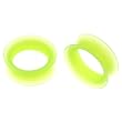 Neon Green Soft Silicone Flesh Tunnel Plugs - 26mm (1.02'') - Sold as a Pair