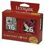 Lexmark TPJPN04 16+26 ブラック+カラーカートリッジ 2個パック TPJPN04