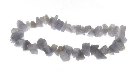 Single Strand Stretch Chip Bracelet - Blue Lace Agate