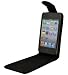 ProTek&reg; Black Leather Folio Flip Hard Plastic Insert Case Cover for Apple iPod Touch 4th Gen Generation 4G 8GB 32GB 64GB