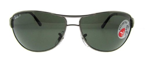 Ray Ban RB3342 Gunmetal Crystal Green Polarized 004 58 63mm Sunglasses product image