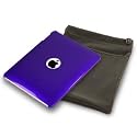 APPLE IPAD 3 PC EXECUTIVE ACCESSORY PACK - PURPLE TRANSPARENT BACK  COVER CASE, SCREEN PROTECTOR, GREY POUCH PART OF THE QUBITS ACCESSORIES  RANGE