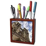 Kike Calvo Paris - Paris France, Notre Dame Cathedral - Tile Pen Holders-5 inch tile pen holder