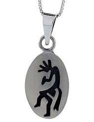 Sterling Silver kokopelli Pendant, 1 inch tall