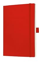 Sigel CO226 Notizbuch CONCEPTUM, Softcover, Lederimitat rot, ca. A5, blanko, 1 St&uuml;ck