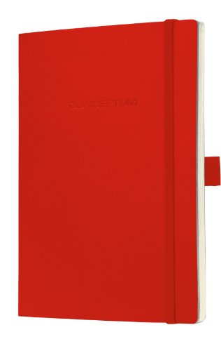Sigel CO226 Notizbuch CONCEPTUM, Softcover, Lederimitat rot, ca. A5, blanko, 1 St&uuml;ck