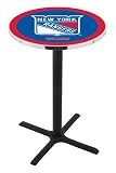 36" New York Rangers Counter Height Pub Table - Cross Legs