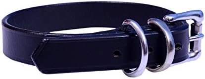 PetsUp Leather Plane Wide Dog Collars - Collar for Dog (Small, Black)