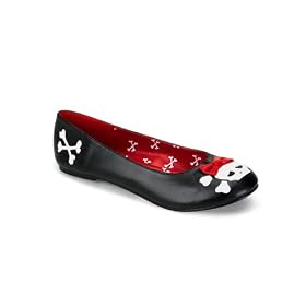 Spunky Punk Costume Skull Ballet Flat
