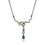 5.20 ct. t.w. Emerald Double Snake Necklace With Diamonds In Two-Tone