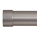 Home D&eacute;cor Int'l Plain End Cap Finial for Window, Satin Nickel, Set of 2