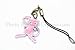 Pokemon Toy Double-sided Metal Phone Charm Strap with Mini Snap Hook - Mew