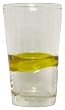 Hand Blown Glass Yellow Color Glass Band Tumbler 6"H 18oz Set of Four