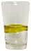 Hand Blown Glass Yellow Color Glass Band Tumbler 6"H 18oz Set of Four
