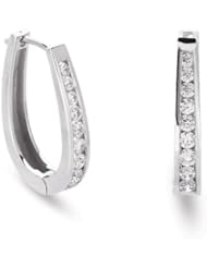 14K White Gold 0.85cttw Round Diamond Earring