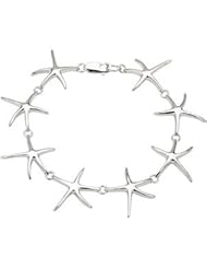 Sterling Silver 07.00 Inch Starfish Bracelet
