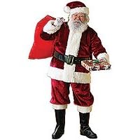 Deluxe Crimson Premier Plush Santa Suit - Adult Standard Costume