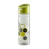 Tritan BPA Free Water Bottle - 24 oz Geo Green with Pop Lid