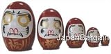 Red Matryoshka Daruma Nesting Doll #MD3/R