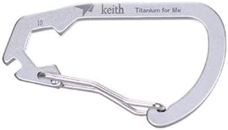 Keith Titanium Carabiner 10 Wrench Mouth Of Bicycle Steel Wire Steel Only 9g
