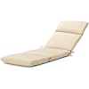 Strathwood Basics Hardwood Chaise Lounge Sunbrella Cushion, Antique Beige
