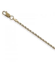 MMA Silver - 9 inch 22 Karat Gold Plated Sterling Silver Rope Chain