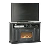 Eagle Industries 52553WPBK 54 in. Fireplace Entertainment Console - Black