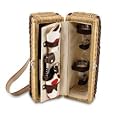 Sale Picnic Time Bacchus Insulated Wine Basket with Service for Two, Moka