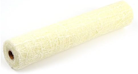 BOZA ROSE-LINEN Floral Decorative Flower Wrapping Mesh Fabric Paper Material, Soft and Flexible, Ivory, 60 cm X 10 yard (Each Roll)