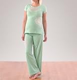 on gossamer short sleeve crew neck maternity pajama set