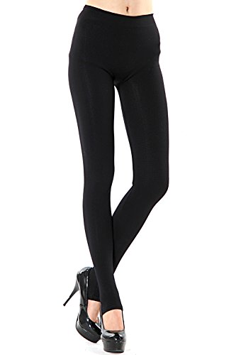 Belugue Womens High Waist Full Length Soft Stirrup Yoga Pants Leggings