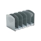 SAFCO PRODUCTS / SAF3116GR / Five-Section Adjustable Steel Book Rack, Gray / Sold as 1 EA
