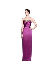 Strapless Full Length Sleeveless Sequined Ruched Beaded Polyester/Satin Sheath Evening Dress/Prom Dress/Party Dress 