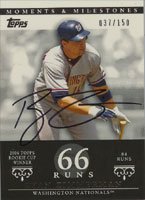 Ryan Zimmerman, Washington Nationals, 2007 Topps Moments & Milestones Autographed Card