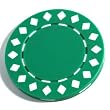 GREEN - 2 Tone Diamond 11.5 gram clay poker chips