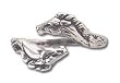 Solid Sterling Silver Horse Heads Ring